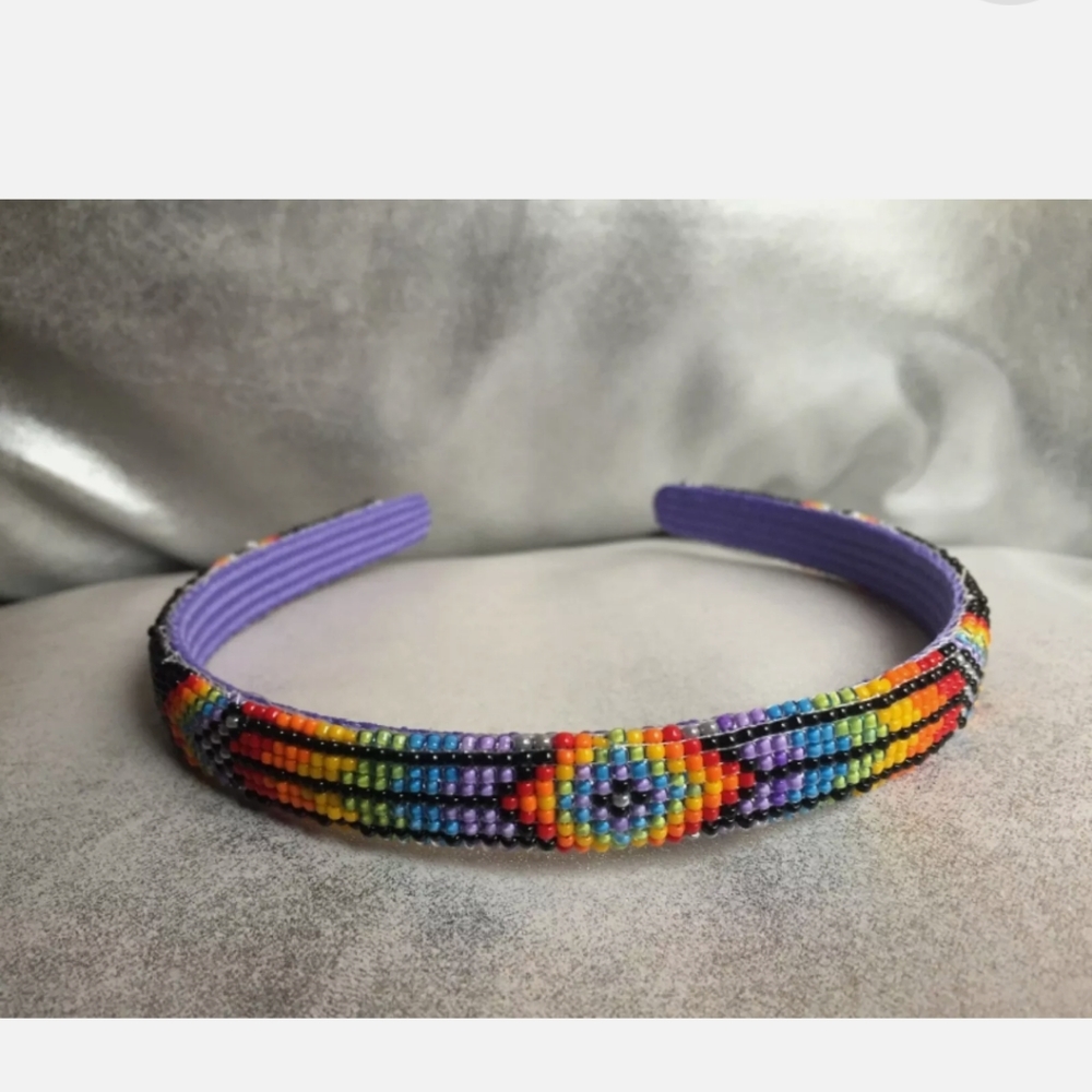 Native American Hand Beaded Headband